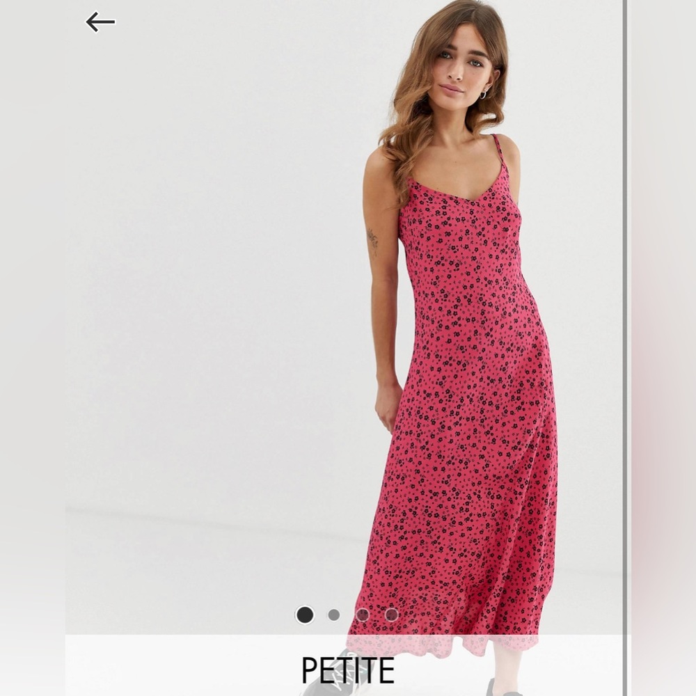 New Look pink floral dress- petite
